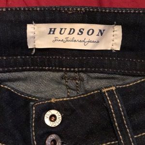 Hudson dark, low rise, boot cut, back flap pocket